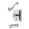 Kingston Brass Tub and Shower Faucet, Polished Chrome, Wall Mount KB86510DX - alternate 1